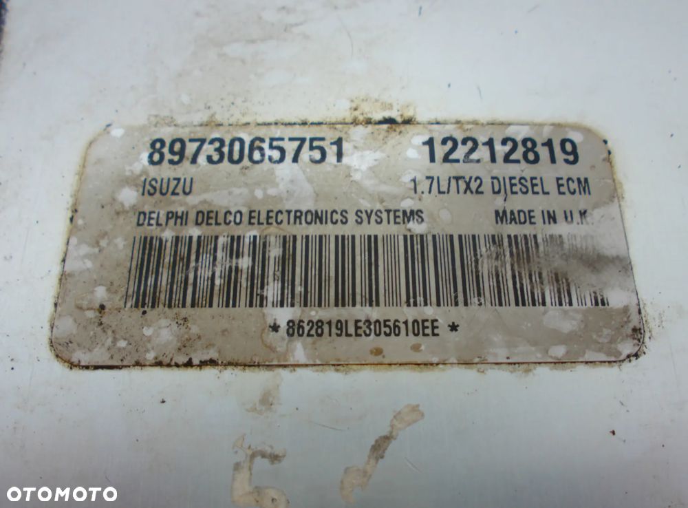 Sterownik Komputer Silnika Isuzu Delphi 8973065751 12212819 - 3