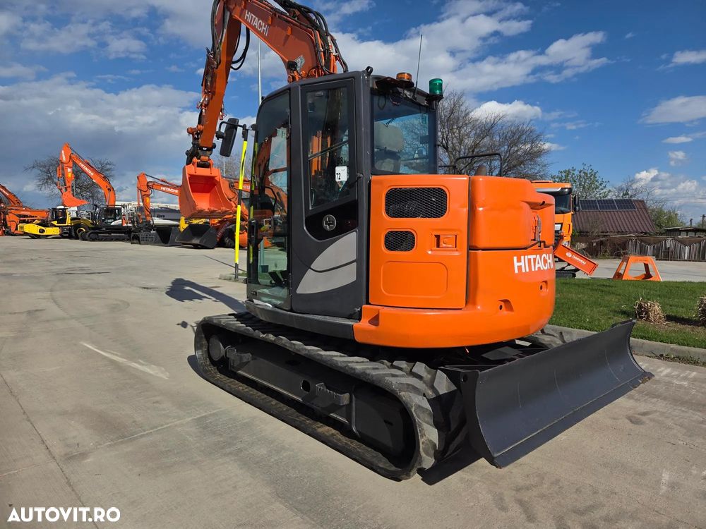 Hitachi ZX85, 2022, 3.177h, LAMA NIVELARE, senile CAUCIUC NOI, CUPLA RAPIDA HIDRAULICA+3 cupe noi, adanc sapare 5m, latimie 2,2m, inst picon pe brate, inst rotire pe brate, Aer condi, Antifurt, Computer in lb romana, leasing 4 ani-PROMOTIE 62.900 EUR+Tva - 8