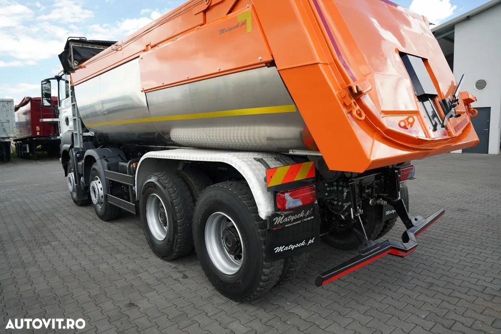 MAN TGS 35.500 / 8x4 / BASCULĂ SPATE MEILLER / IZOLATĂ / PENTRU ASFALT / HYDROCLASP / NAVI / 2021 - 17
