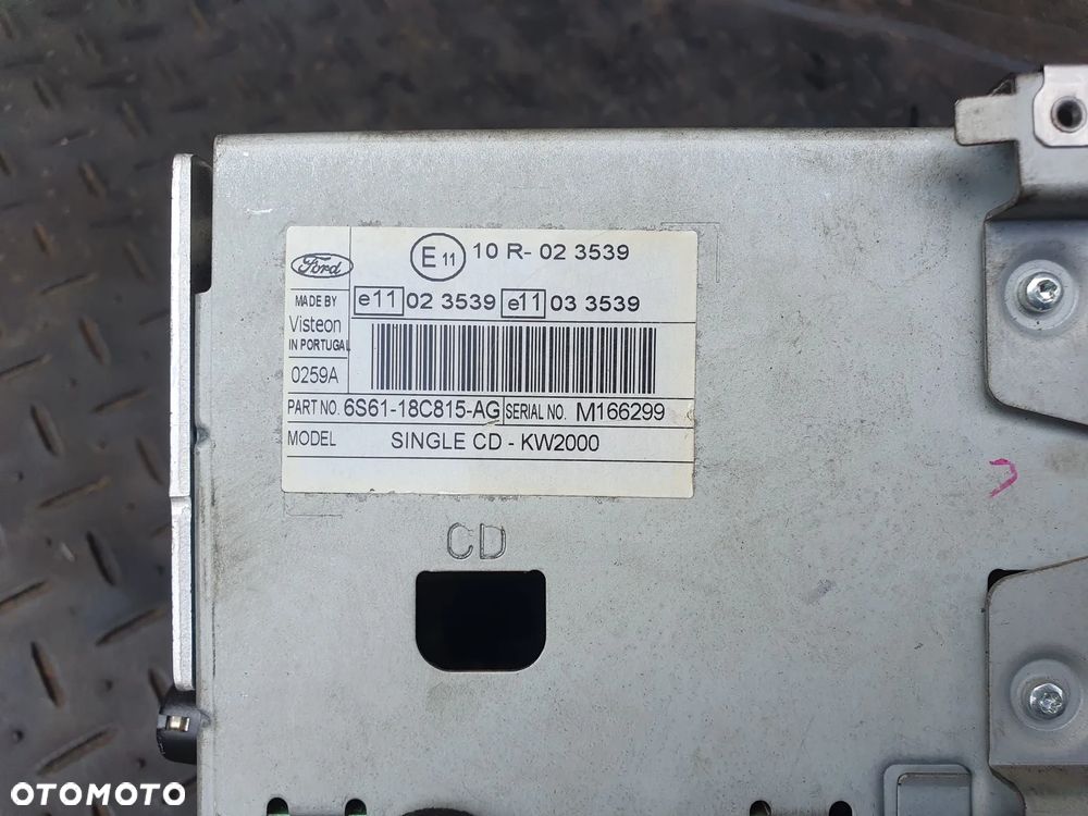 FORD FOCUS II MK2 C-MAX RADIO FABRYCZNE RADIOODTWARZACZ 6000CD CD MP3 6S61-18C815-AG - 3