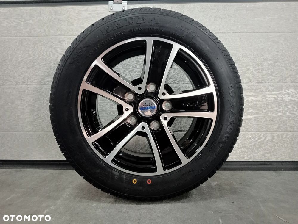 KOŁO 195/50 R13C WANDA 5x112 FELGA ALUMIOWA SREBRNO-CZARNA PRZYCZEPA OPONA - 2