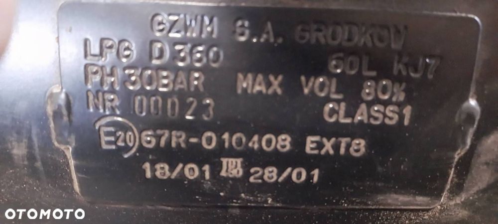 BUTLA GAZOWA LPG 60L 2028R WALEC DUPLIKAT CZYTAJ OPIS - 3
