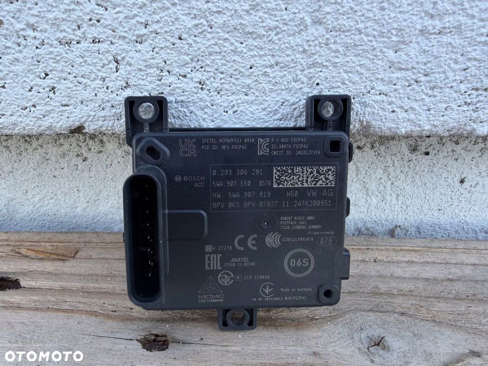 radar moduł czujnik acc sensor tempomatu aktywnego vw audi cupra 5wa907550 - 2