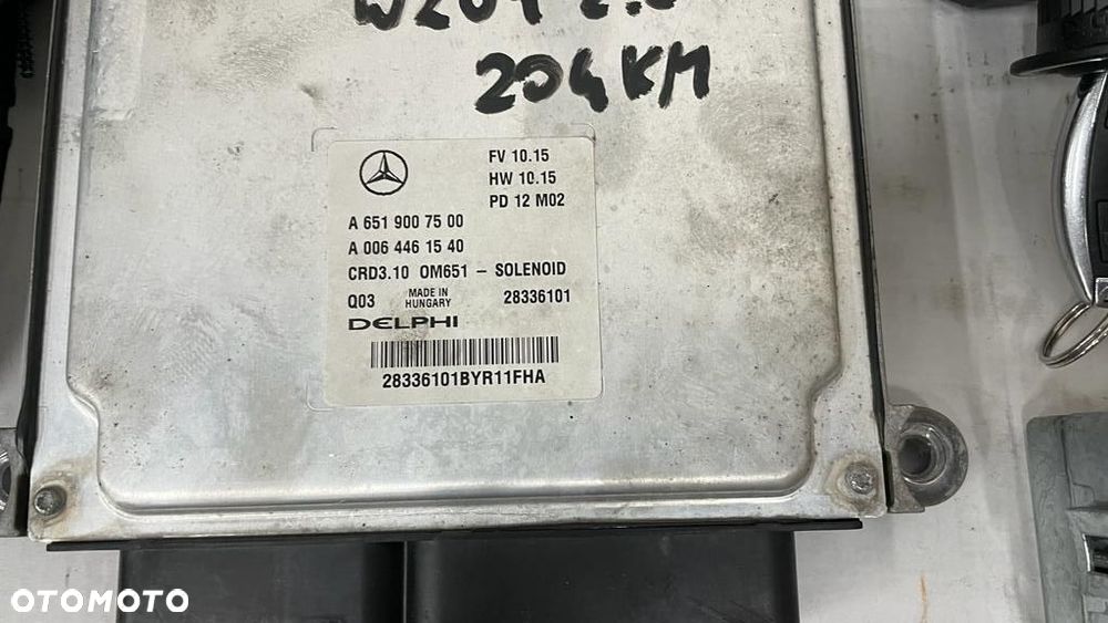 MERCEDES C W204 2.2 CDI ZESTAW DO ODPALENIA KOMPUTER A6519007500 A2129005812 - 2