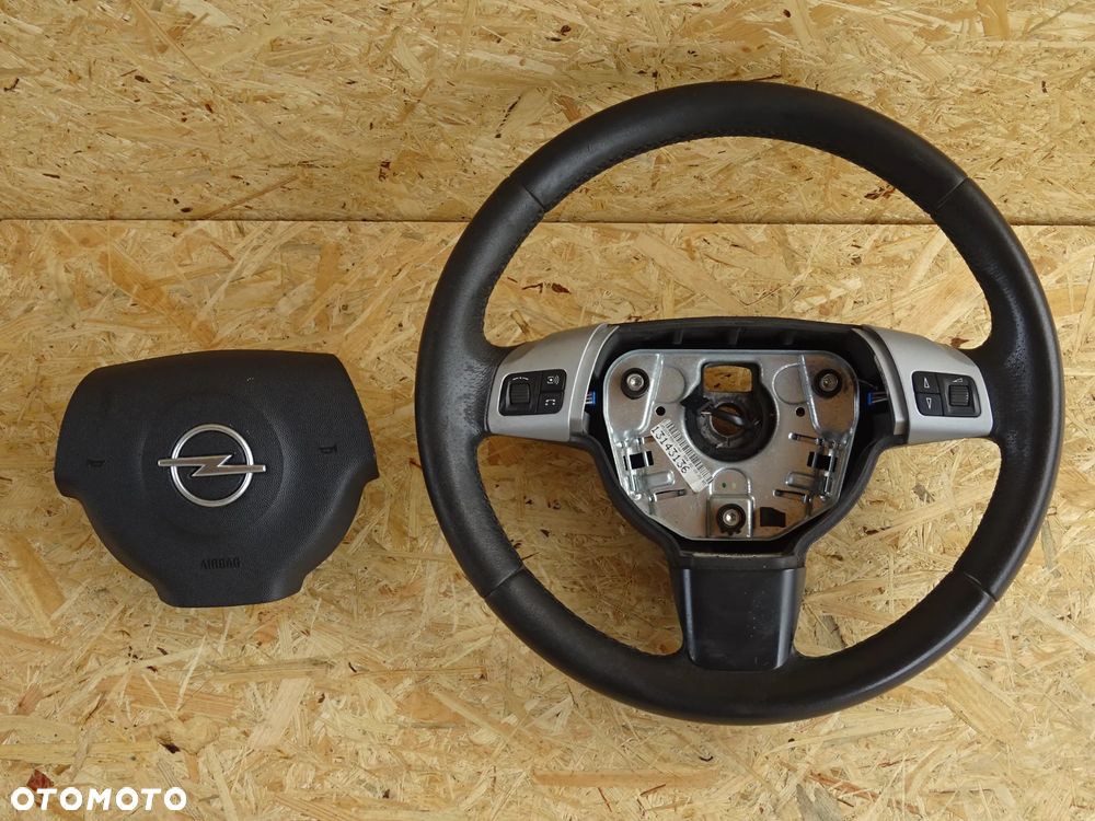 KIEROWNICA SKÓRZANA SKÓRA OPEL VECTRA C SIGNUM MULTIFUNKCYJNA PRZYCISKI AIRBAG - 2