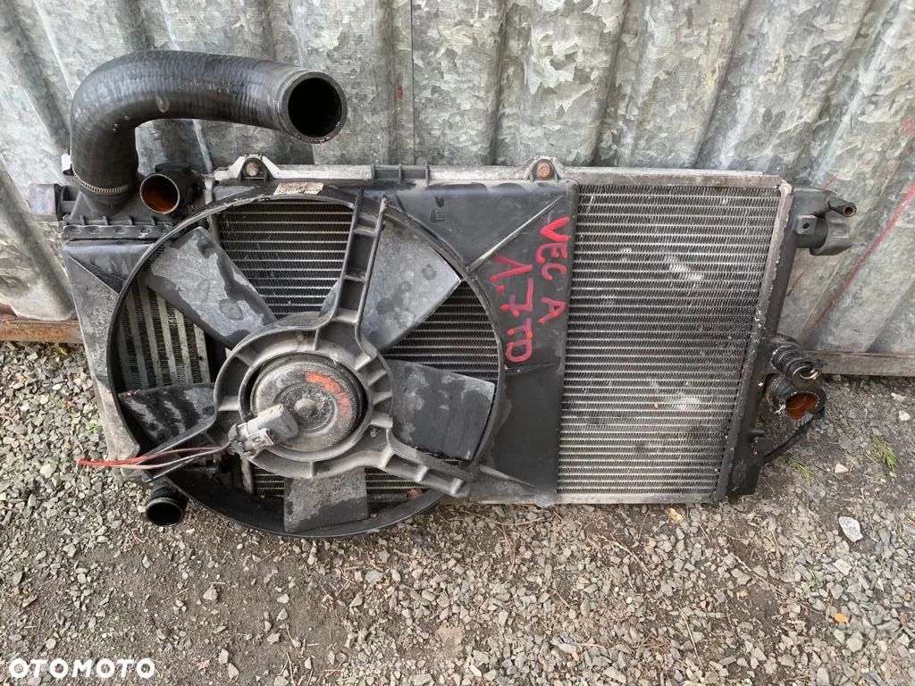 KOMPLET CHŁODNIC OPEL VECTRA A 1.7 TD WENTYLATOR - 1