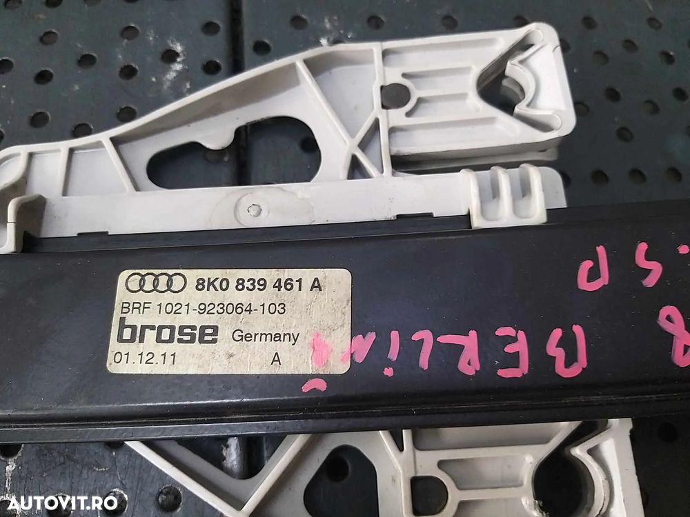 Macara geam electric stanga spate audi a4 b8 8k 8k0839461a - 3