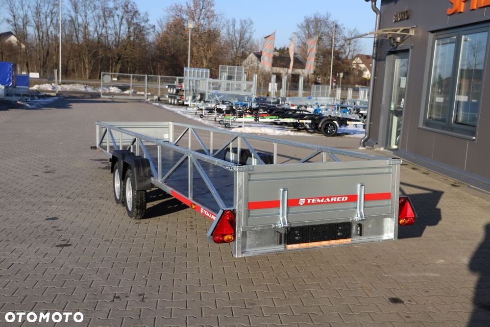 TEMARED Przyczepa dłużycowa 606x122x40cm Podłoga sklejka, 2 osie DMC 750kg - 4
