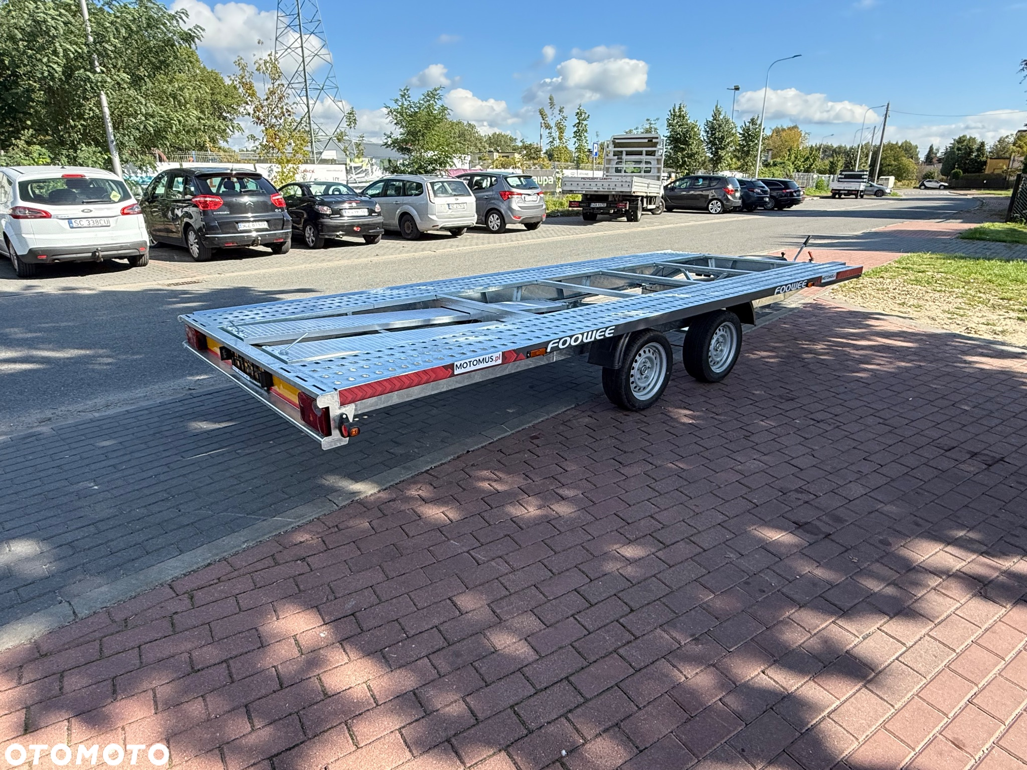 Inny Laweta płaska platforma 4.5m koła195r13c  najazdy alu dostawa MOTOMUS - 5