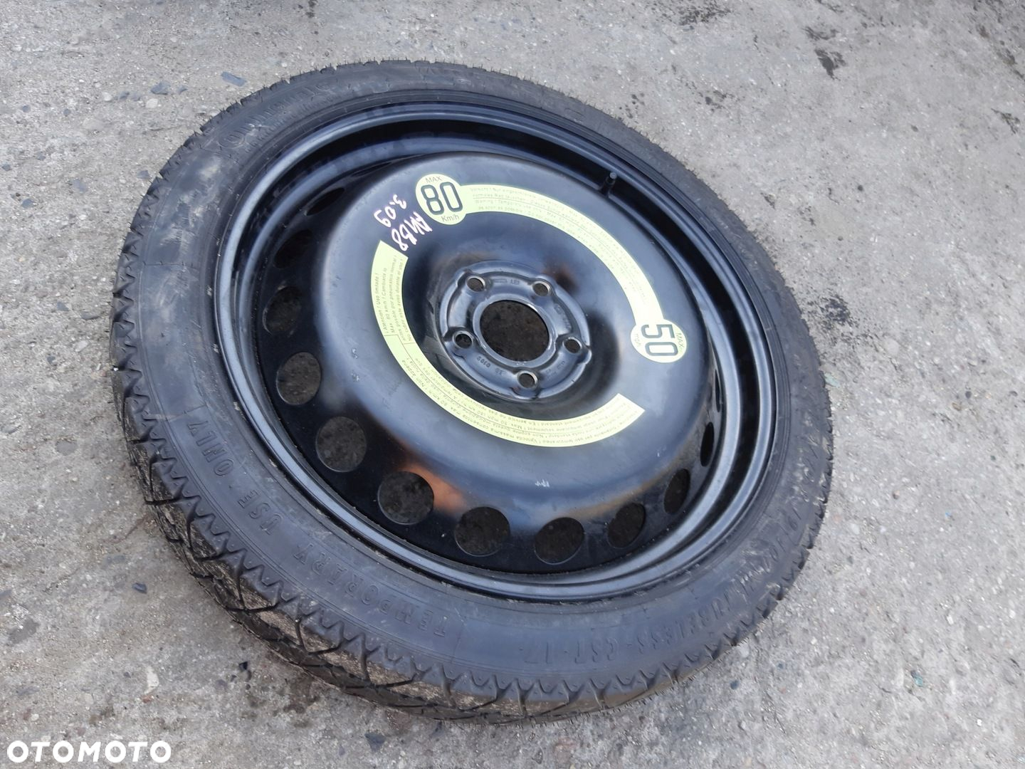 AUDI A4 B8 A5 8T KOŁO DOJAZDOWE CONTINENTALT 125/70 R19 8K0601027 - 7