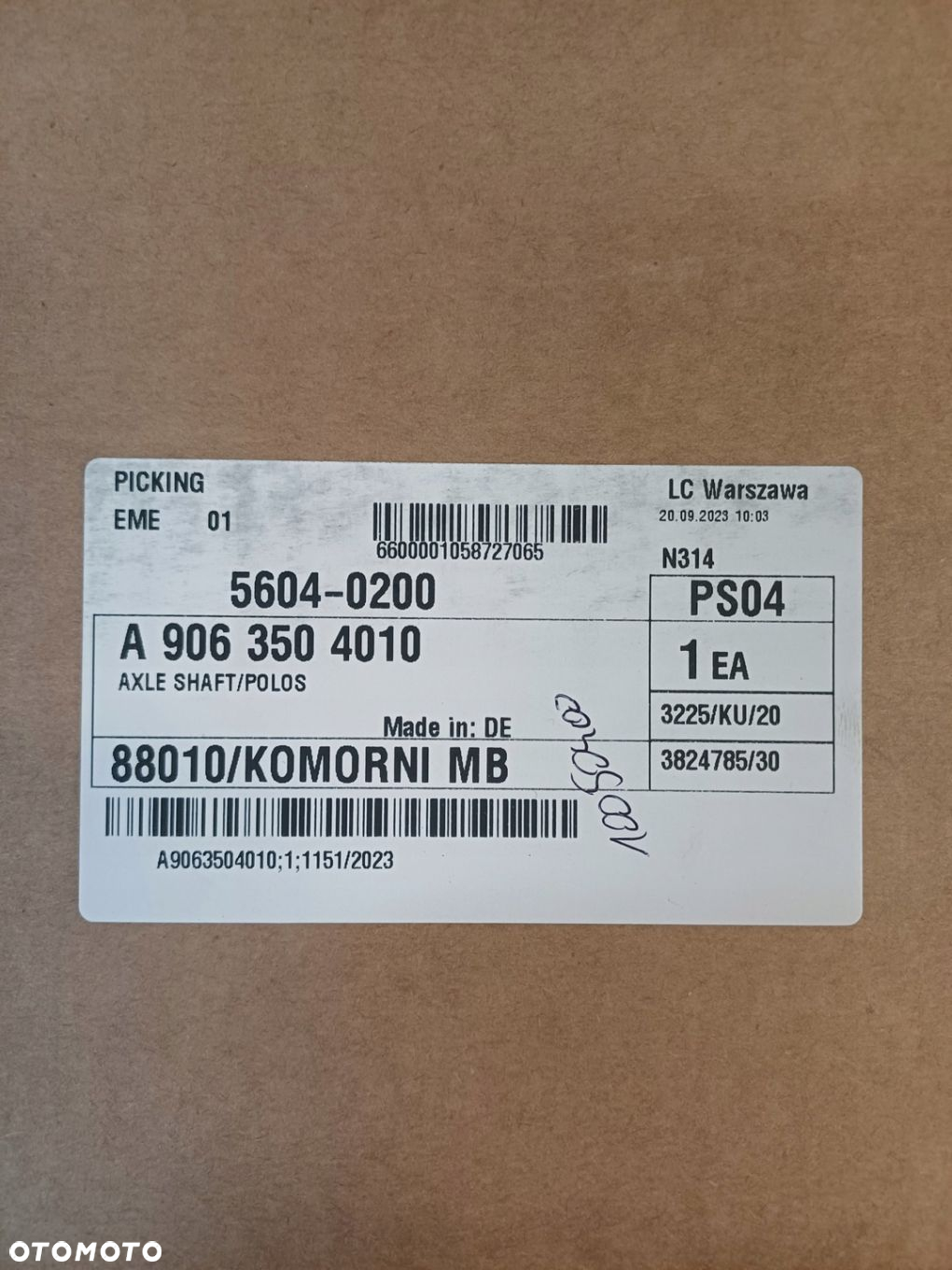 PÓŁOŚ TYLNA PRAWA MERCEDES SPRINTER W907 - 8