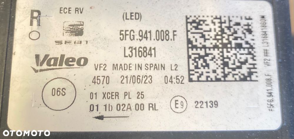 SEAT CUPRA FORMENTOR 5FG Europa ! LAMPA PRZEDNIA PRAWA REFLEKTOR PRZEDNI PRAWY PRZÓD  EUROPA FULL LED LEDOWY  fulled 5FG:941.008.F  5FG941008F Wwa - 16