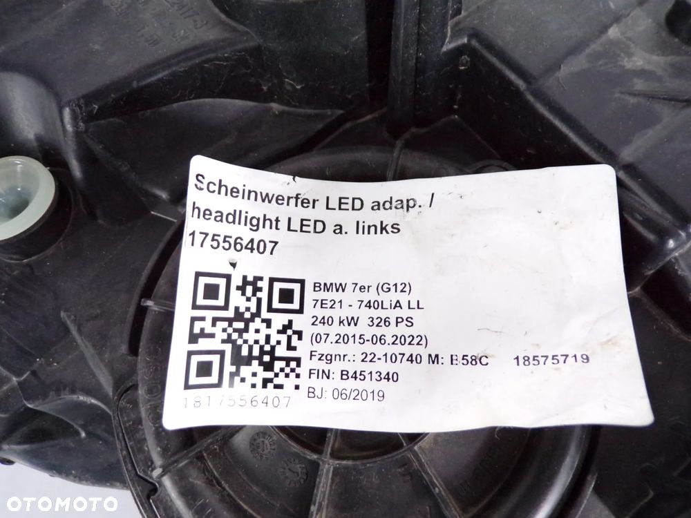 LAMPA LED  REFLEKTOR BMW G12 G11 PRZETWORNICA LED - 6