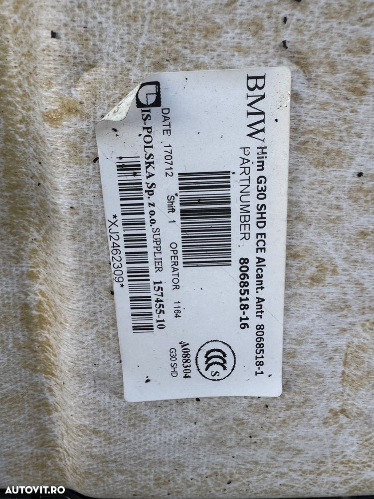 Plafon negru alcantara cu trapa bmw g30 - 5