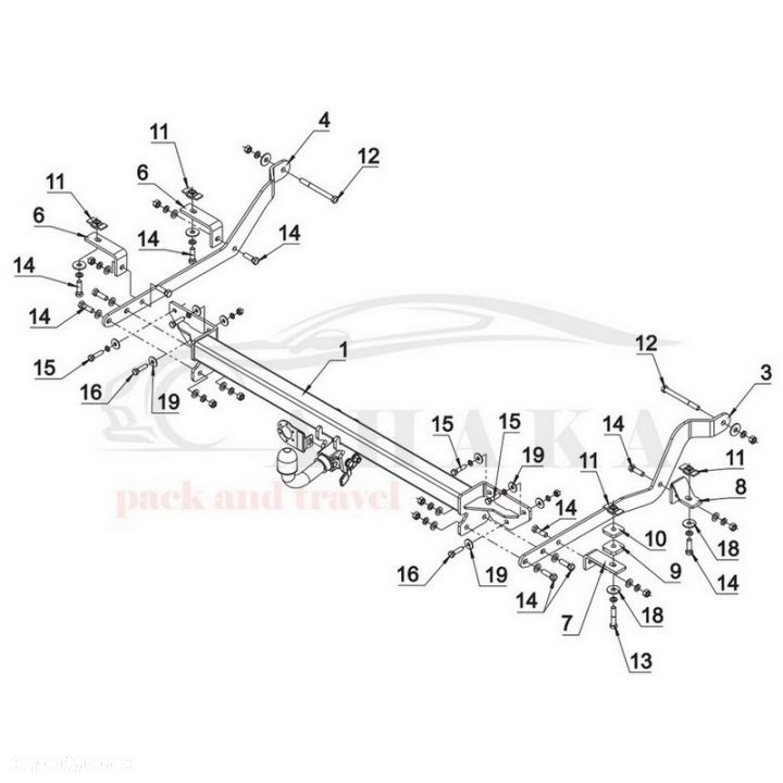 Hak Holowniczy Automat Do Citroen Jumper L4, L5 Furgon, Bus Od 2014 - 2