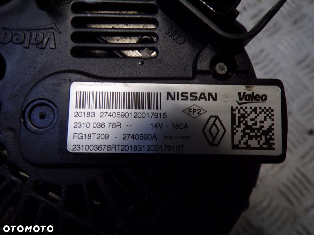 ALTERNATOR RENAULT CLIO V NISSAN 1.5 BLUE DCI VALEO 180A 231003676R - 4
