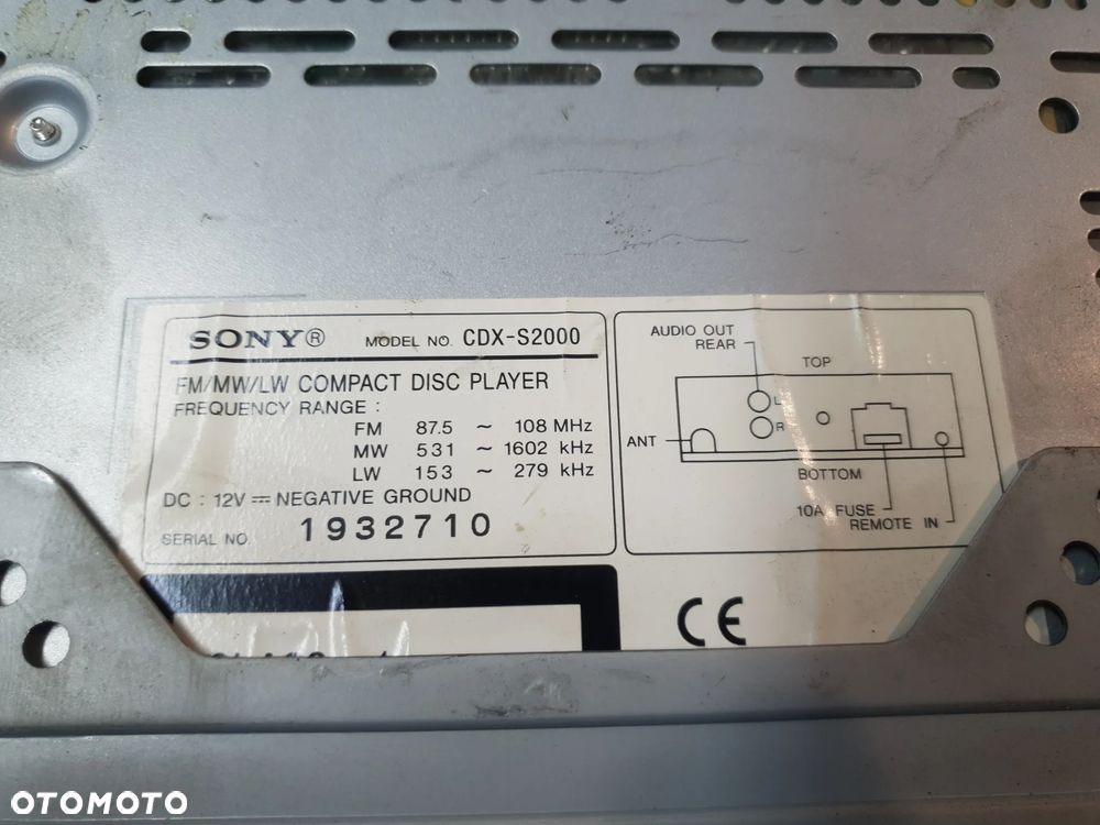 Radio SONY CDX-S2000 RADIO SAMOCHODOWE POSIADAM 2 SZT - 8