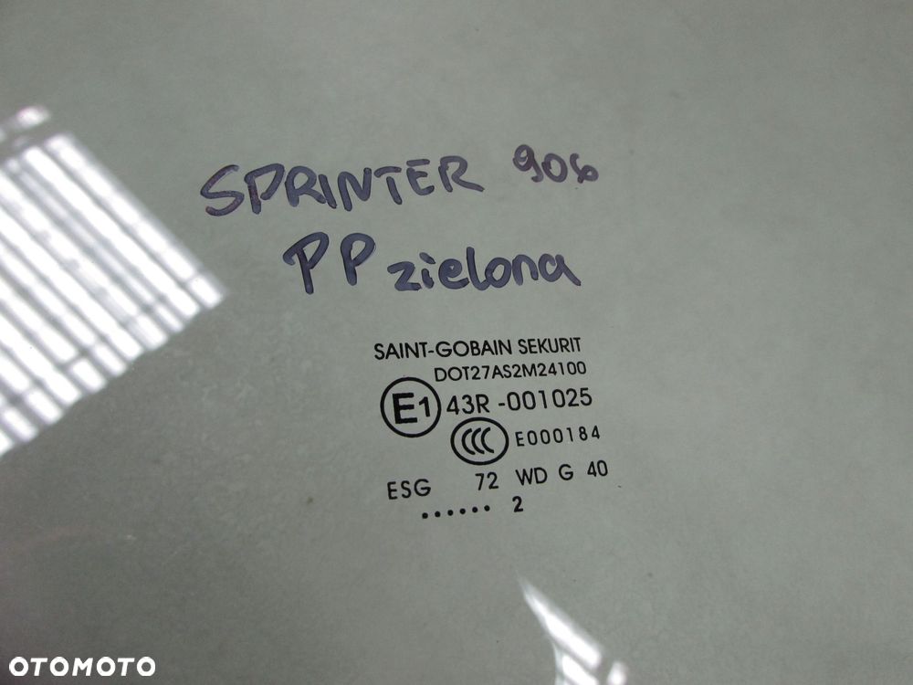 MB SPRINTER 906 CRAFTER 06-18 SZYBA BOCZNA DRZWI PRAWA ZIELONA - 5