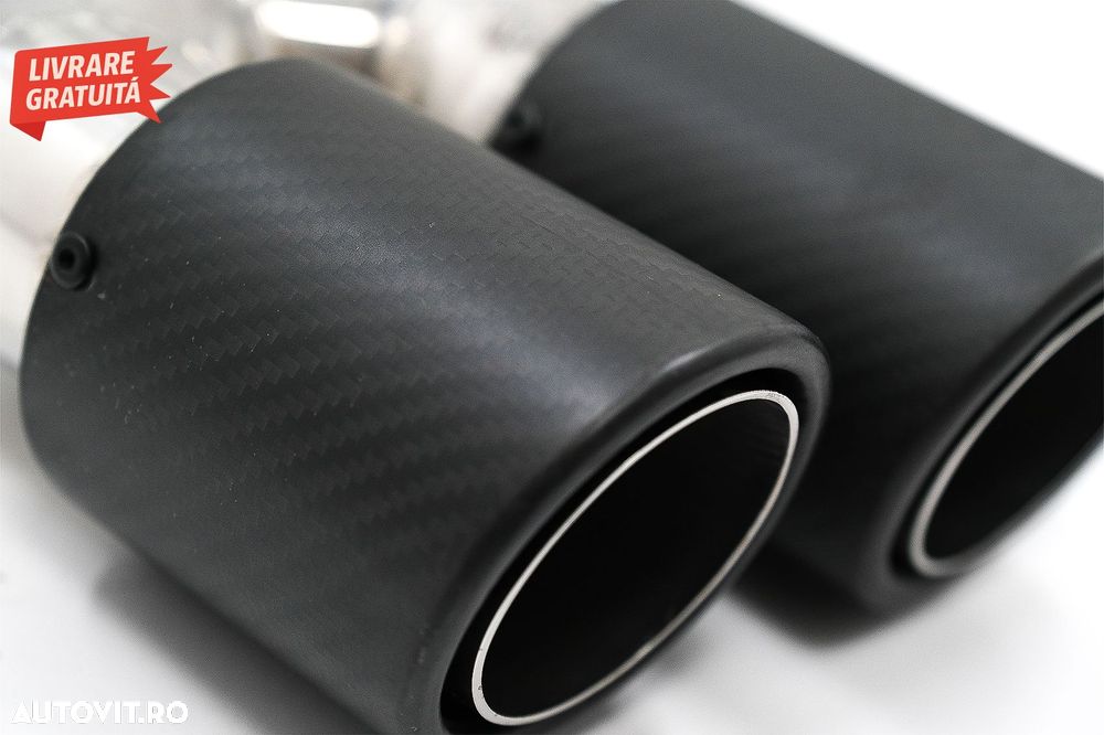 Toba Ornament Evacuare Fibra Carbon Mat Orificiu de admisie 5.8 cm Partea Stanga- livrare gratuita - 12