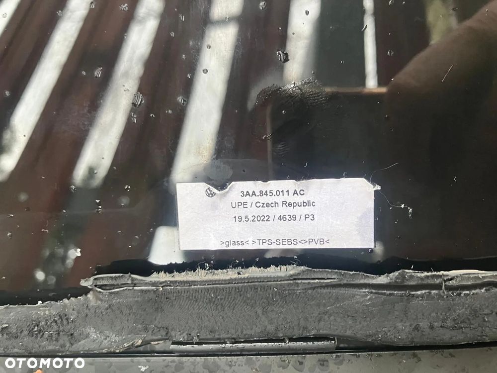 SZYBA CZOŁOWA PRZEDNIA SENSOR KAMERA VW PASSAT B7 3AA845011AC - 3