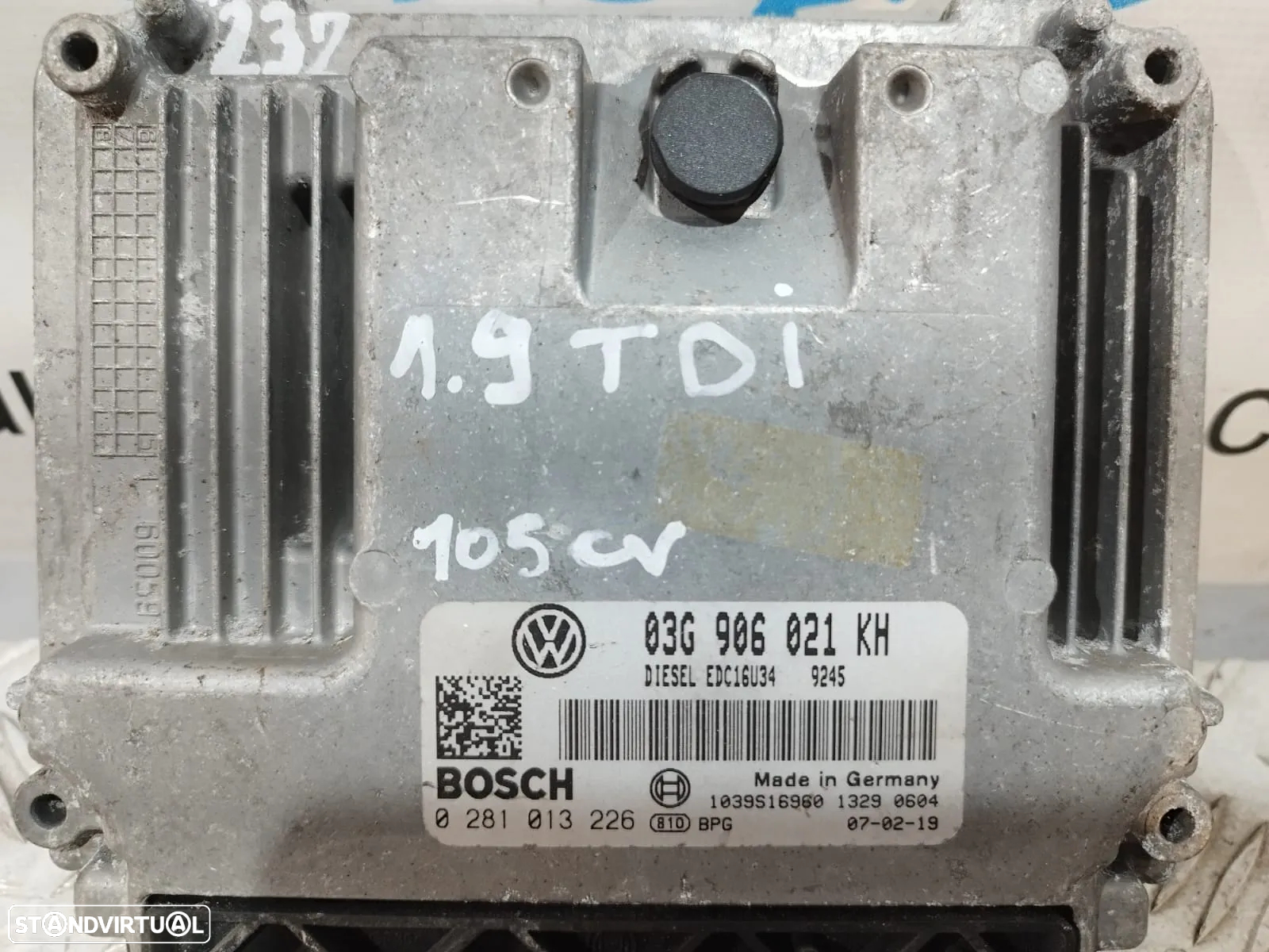 Centralina ECU motor Bosch Volkswagen Golf 1.9 TDI - 6