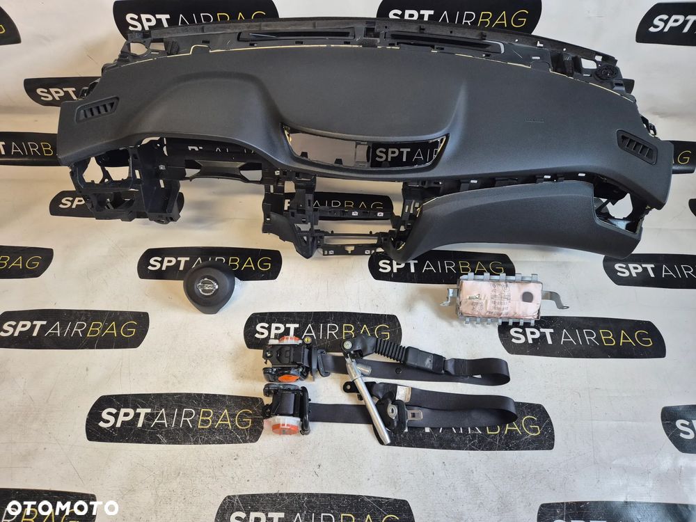 NISSAN QASHQAI II X-TRAIL T32 LIFT DESKA ROZDZIELCZA KONSOLA KOKPIT PULPIT PODUSZKI AIRBAG AIR BAG PASY KIT SET - 1