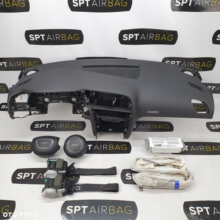 AUDI A5 LIFT DESKA ROZDZIELCZA KONSOLA KOKPIT PULPIT PODUSZKI AIRBAG AIR BAG PASY KURTYNY KIT SET - 1
