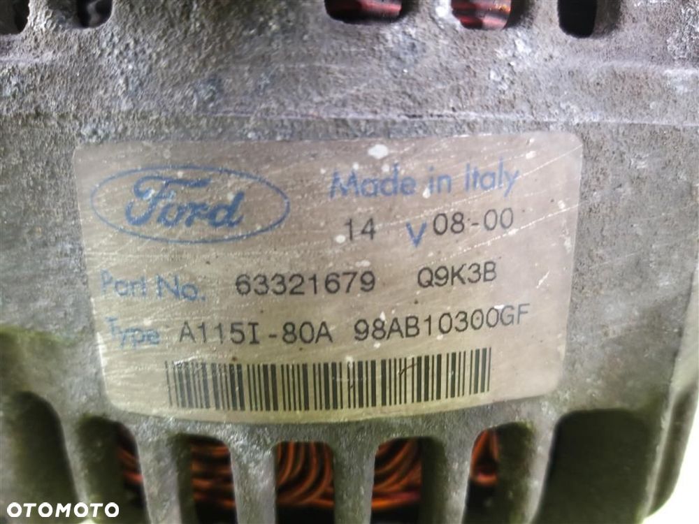Alternator Ford Focus Mk1 1998-2004 1,6 B 633221679 98AB10300GF 80A - 2