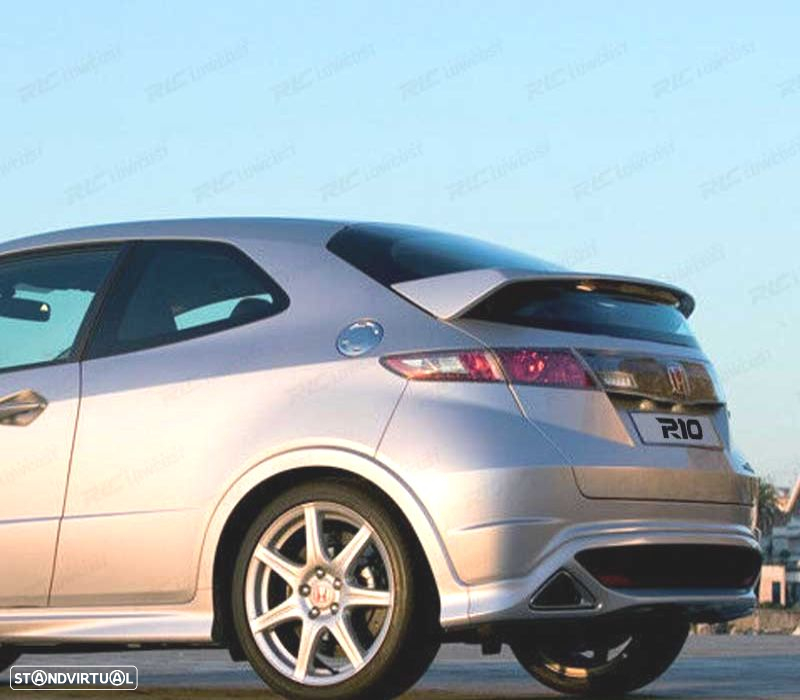 AILERON SPOILER TRASEIRO HONDA CIVIC 8 HATCHBACK 08-12 LOOK R - 2