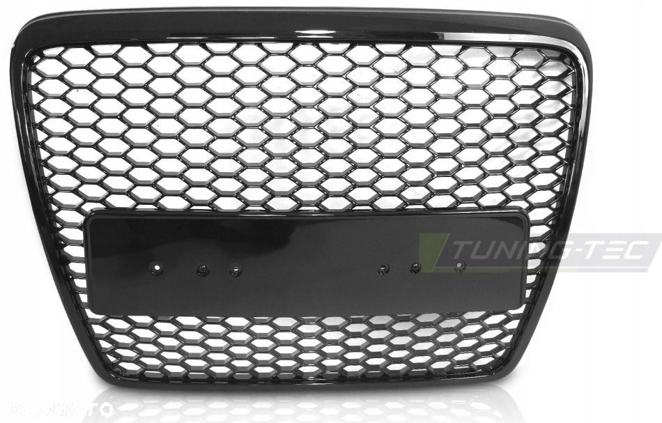 Atrapa Grill Kratka Tuning Black Glossy R S6 Look Audi A6 C6 4f 04-08-11 FL - 2