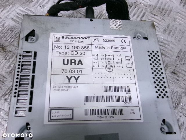 RADIO CD OPEL ASTRA H 13190856 - 2