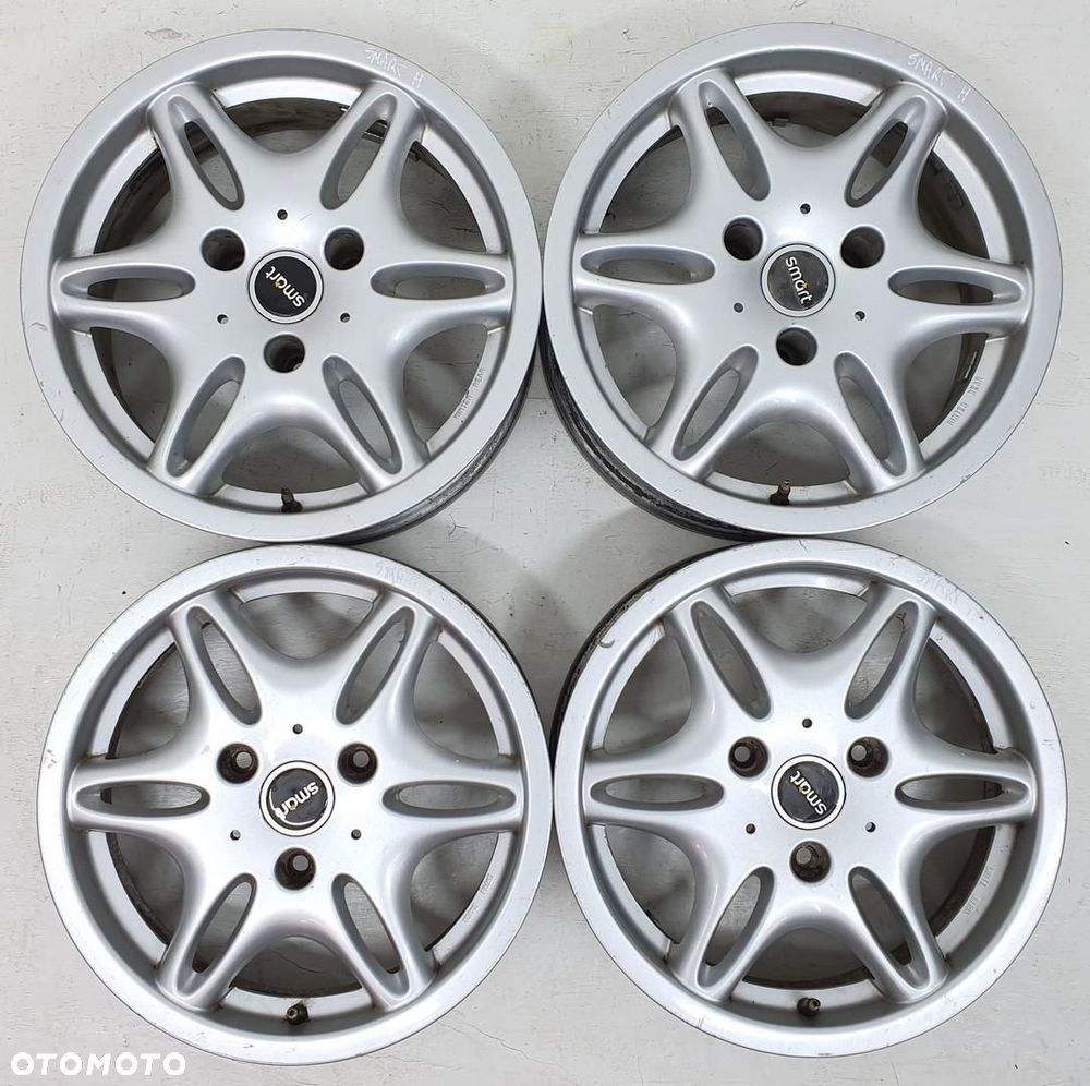 ALUFELGI FELGI 15 4J 5.5J 3X112 ET27 ET-1 SMART FORTWO 450 KOMPLET - 1