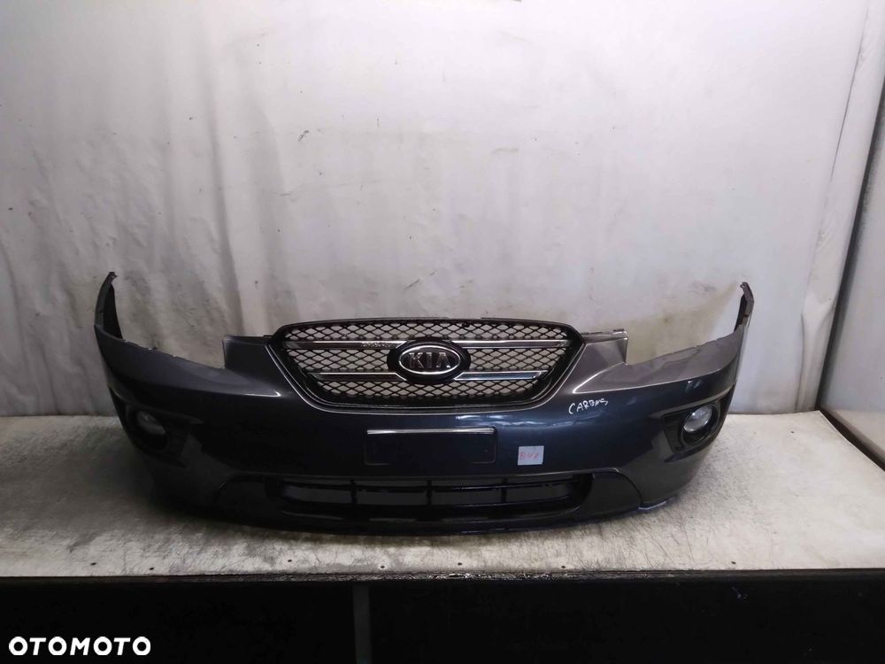 ^ ZDERZAK PRZÓD PRZEDNI KIA CARENS 3 III SZARY GRAFITOWY HALOGENY - 1