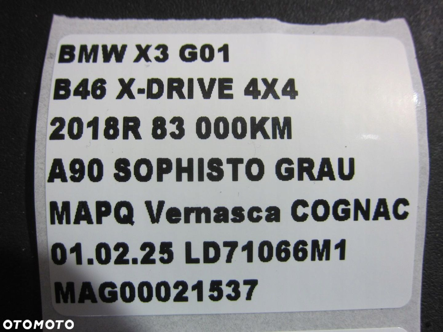 BMW X3 G01 DRZWI PRAWE PRZEDNIE PRZÓD MPAKIET 475 BLACK SAPPHIRE CZARNE - 13