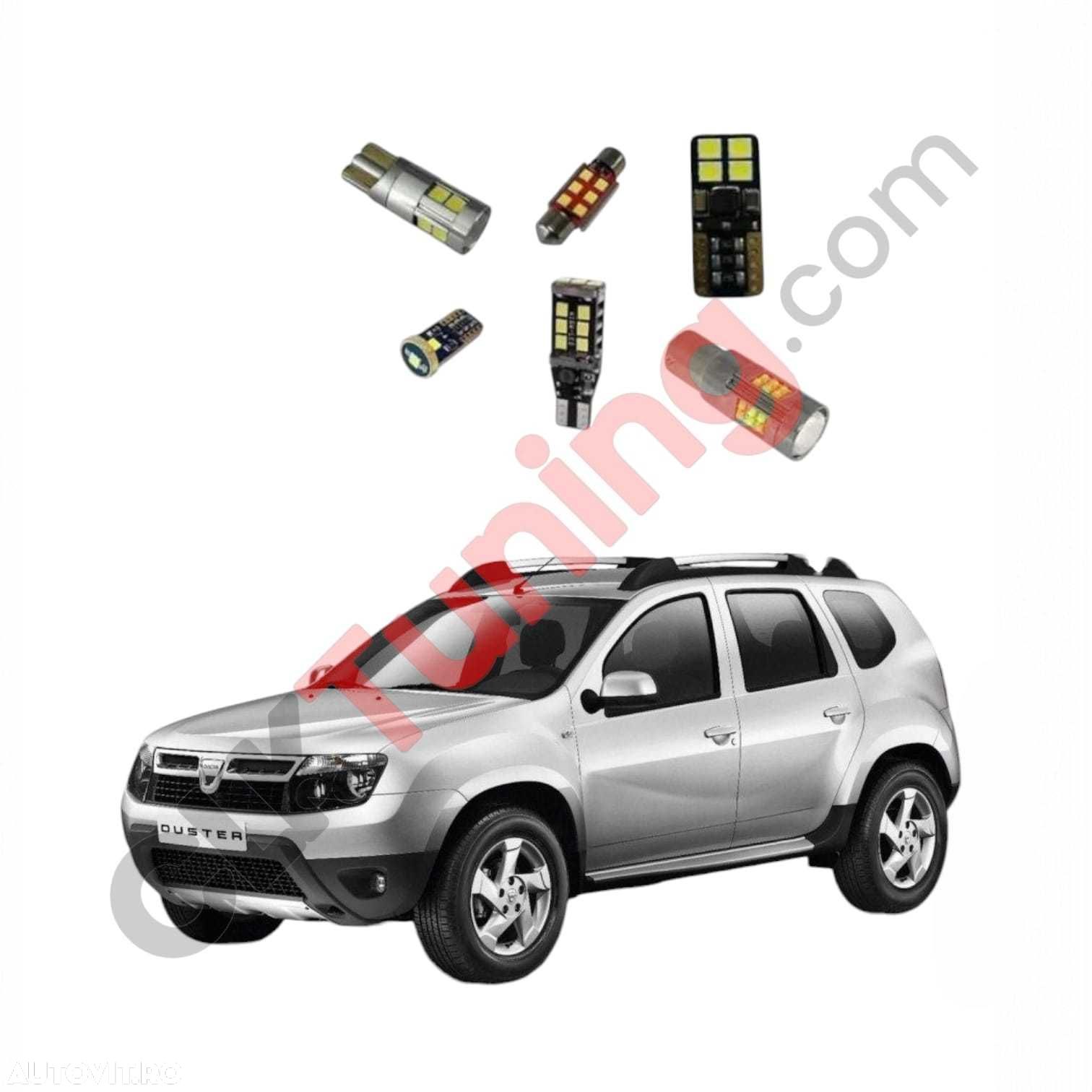 Pachet becuri led leduri pentru iluminare interior Dacia Duster 1 , 2 - 1