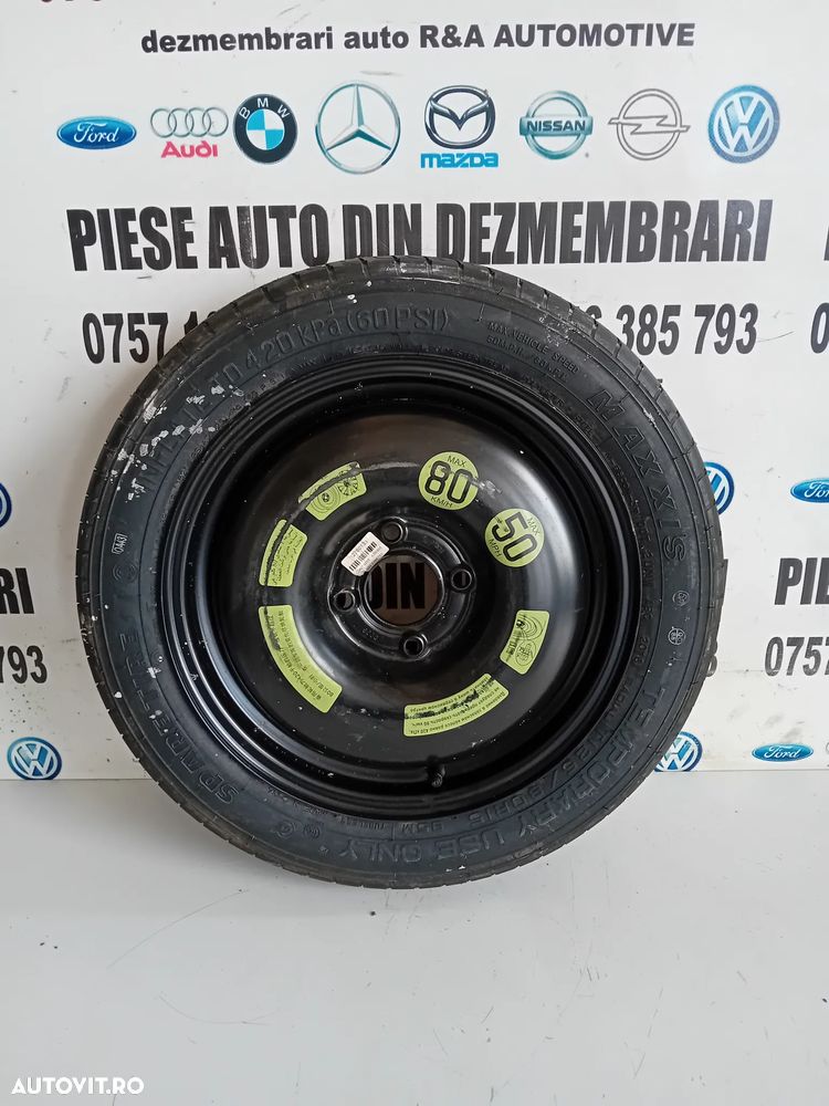 Roata Rezerva Slim Peugeot 208 An 2012-2021 T125/80R15 4X108 Motor BH02 - 2