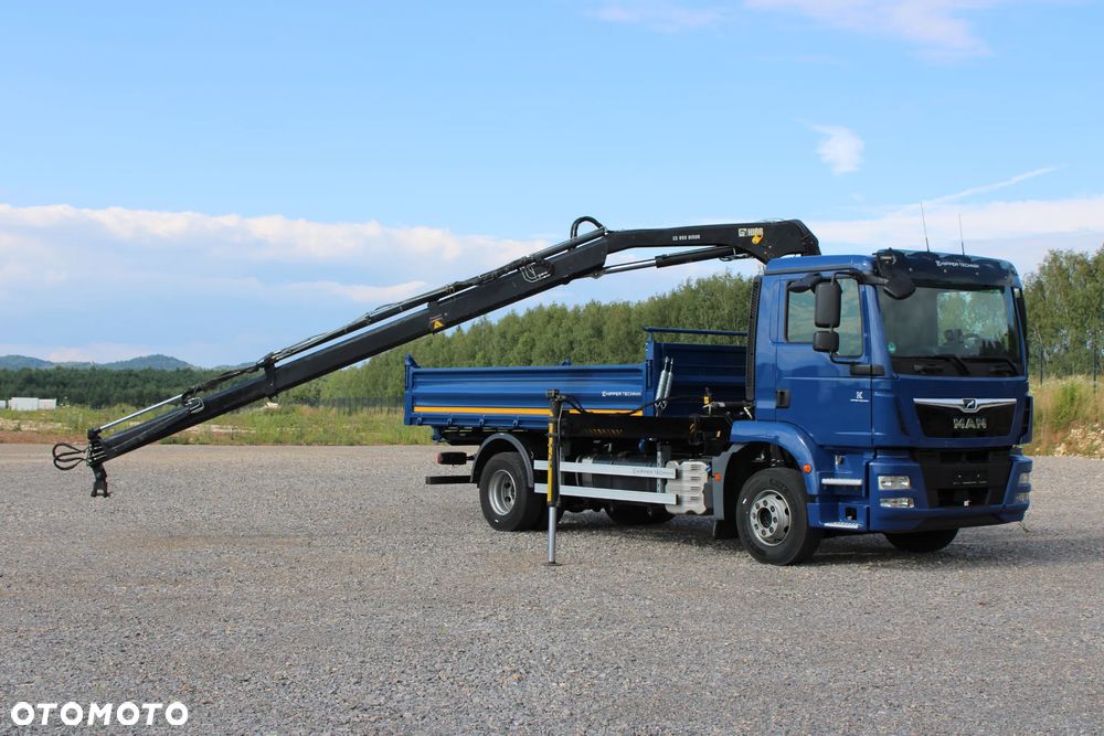 MAN TGM 15.290 Nowy 3-stronny WYWROT Żuraw HDS Hiab 099 BS-2 HiDuo Sterowanie radiowe 5,6 funkcja Kiper Wywrotka - 13