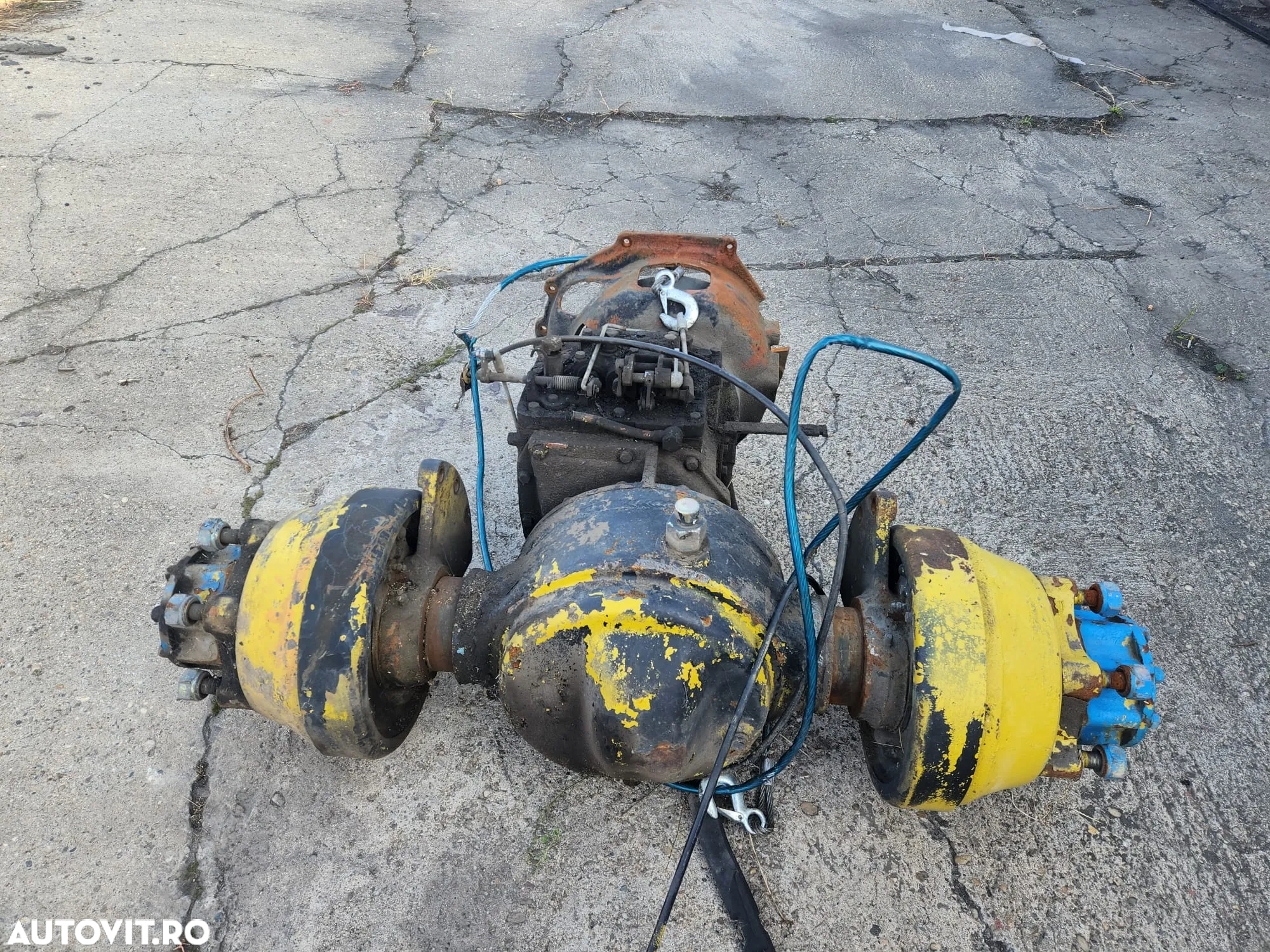Punte Fata Completa Grup Diferential Cutie Viteze Stivuitor Mitsubishi Model 1990-2000 Benzina Sarcina 3500 Kg Fara Defecte - Dezmembrari Arad - 3