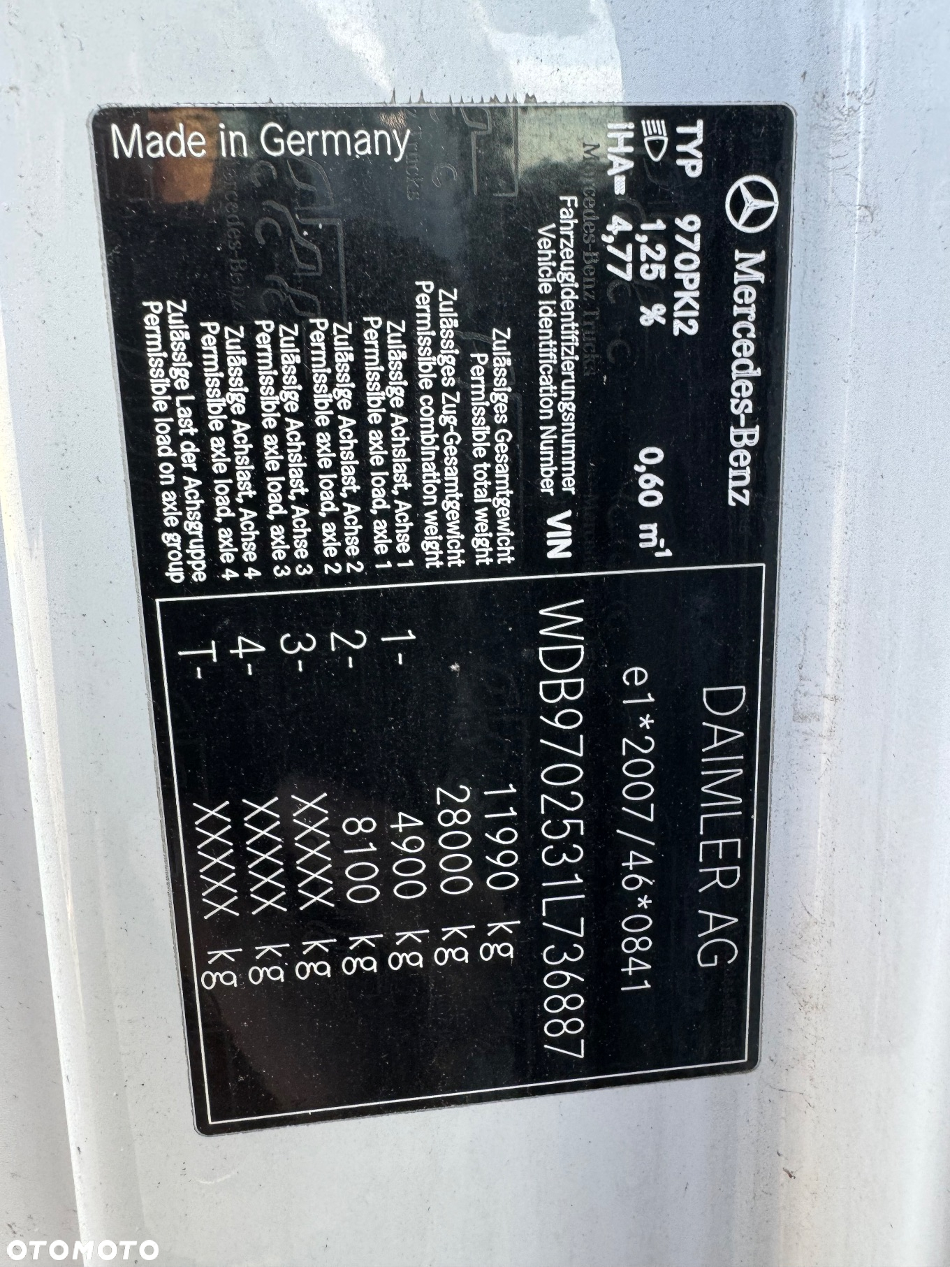Mercedes-Benz ATEGO 1224 Motor 6374 cm3!! Aktualne UDT!! - 7