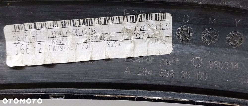 listwa błotnika tył lewy mercedes eqe v295 amg a2946983900 - 7