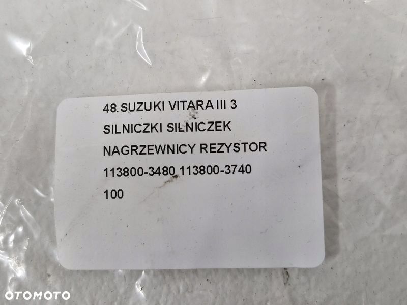 SUZUKI VITARA III 3 SILNICZKI SILNICZEK NAGRZEWNICY REZYSTOR 113800-3480 - 8