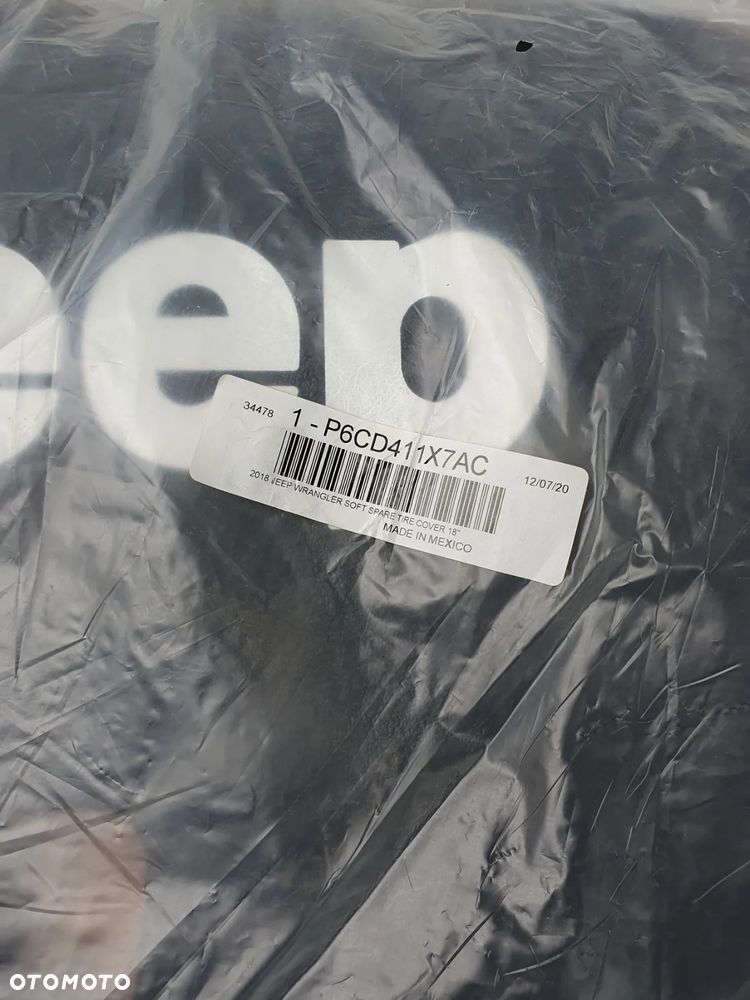 Osłona pokrowiec na koło zapasowe Jeep Wrangler JL P6CD411X7AC Soft Spare tire Cover 18" 6CD411X7AC - 2