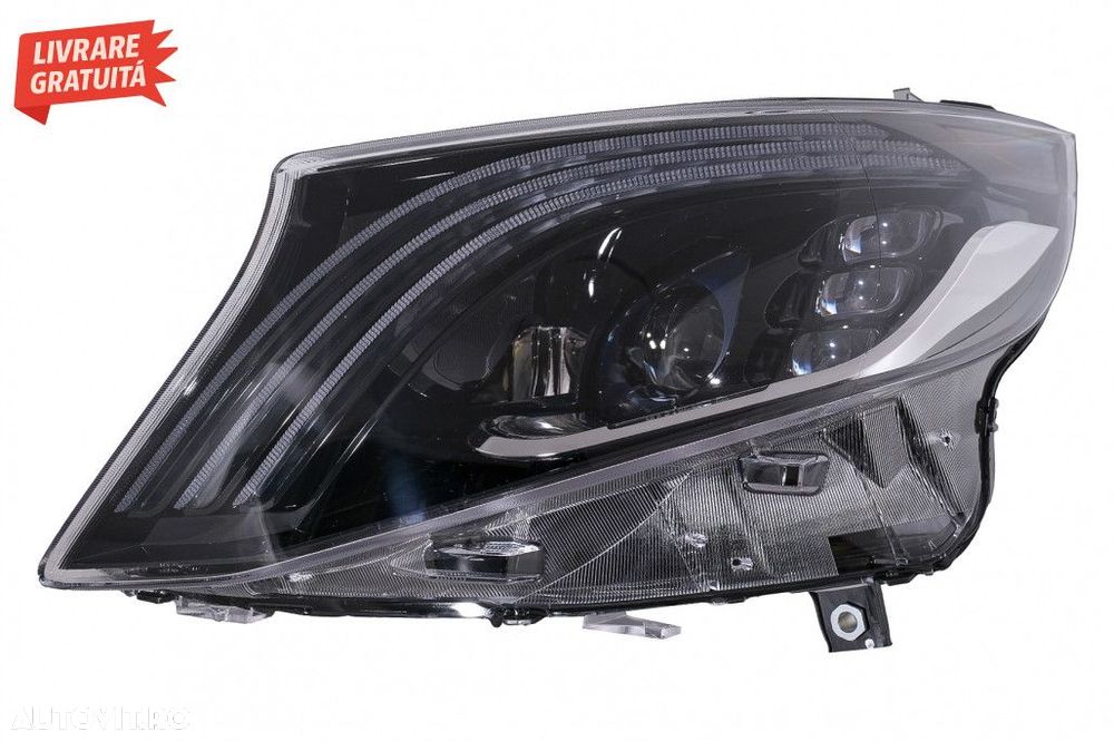 Faruri Full LED Mercedes V-Class W447 (2016-2020) Negru - 2