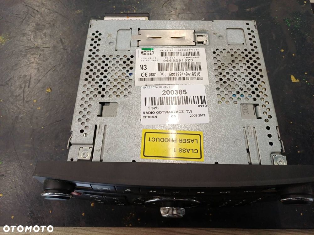 RADIO ODTWARZACZ CITROEN C6 96632915ZD - 2