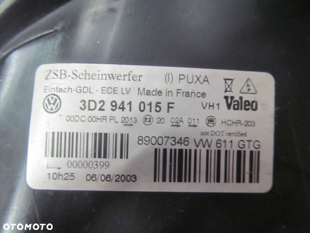 VW PHAETON 02-10 REFLEKTOR LAMPA PRZOD XENON LEWY 3D2941015F - 4