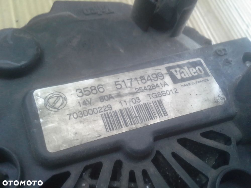 Alternator Fiat 1.3 MultiJet 51718499 14V 80A Valeo - 8