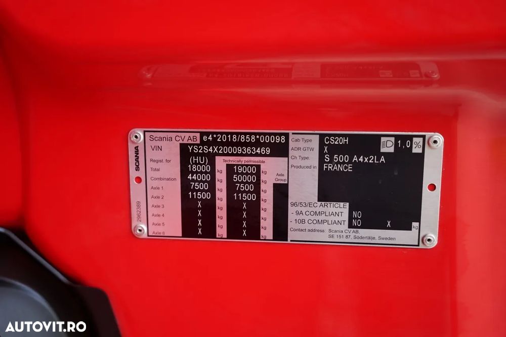 Scania S 500 / Euro 6 / ACC / Retarder / Echipare completă / Model 2025 / - 37