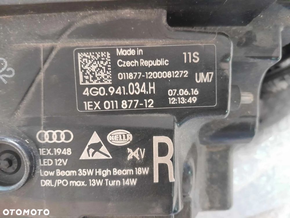 Audi A6 C7 Lift Reflektory Lampy FULL LED Europa 4G0941033H 4G0941034H 28km kompletne idealne - 9