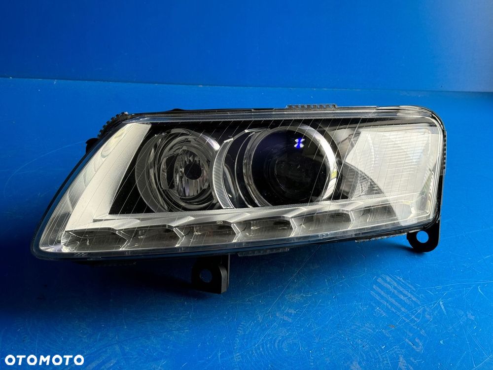 LEWY BI XENON LED AUDI A6 C6 SKRĘTNA EUROPA BDB HELLA - 1