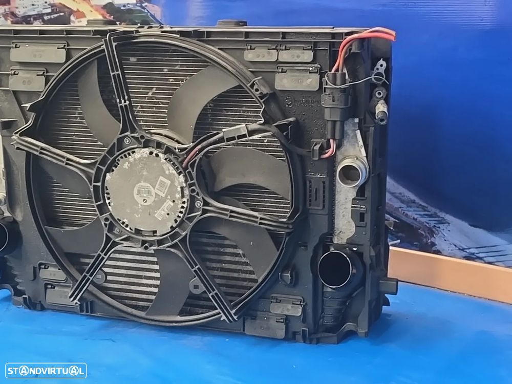 Conjunto de Radiadores + Ventoinha ORIGINAIS BMW Série 7 F01 F02 3.0d 2008+ - 4
